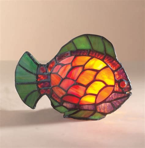 *SALE PRICE* TIFFANY Stained-glass ANIMAL Lamp - FISH AT4 | Animal lamp, Contemporary glass ...