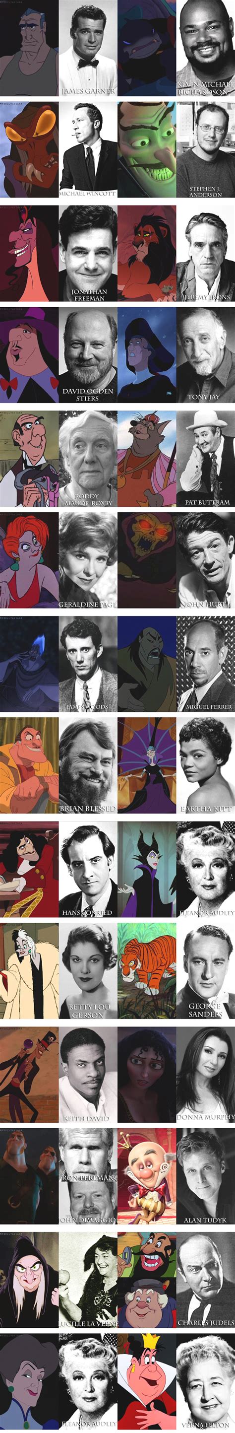 Disney Villains and their voice actors | Disney love, Disney villains, Disney fun