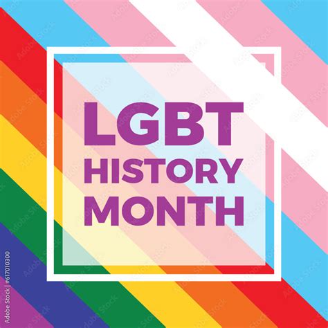 LGBT History Month frame vector illustration. Transgender and LGBT ...