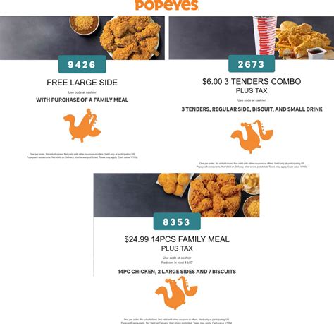 Free large side with family meal & more at Popeyes chicken #popeyes | The Coupons App®