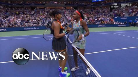 Coco Gauff takes on Naomi Osaka in US open | ABC News - YouTube