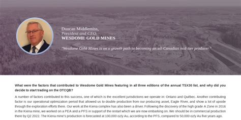 Wesdome Gold Mines Interview - Ontario Mining 2022