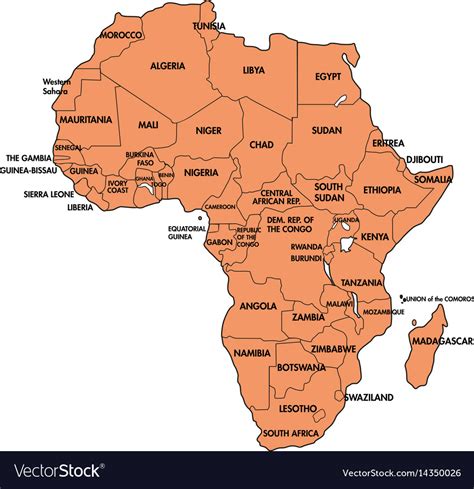 Africa Map With Countries - United States Map