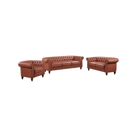 3+2+1 Seater Brown Colour PU Leather Sofa Set - Bunnings Australia