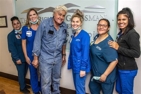 Photo shows Jay Leno as he leaves hospital after being burned in garage fire