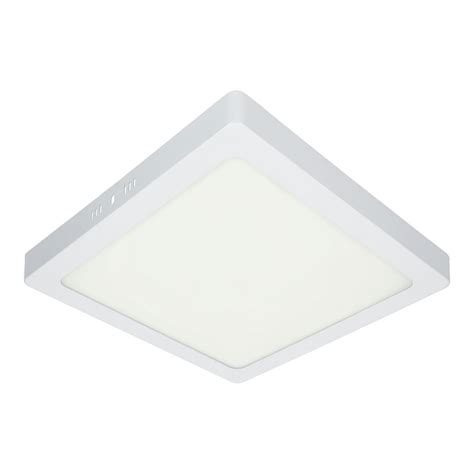 Square 24W LED ceiling light, warm white and cool white light