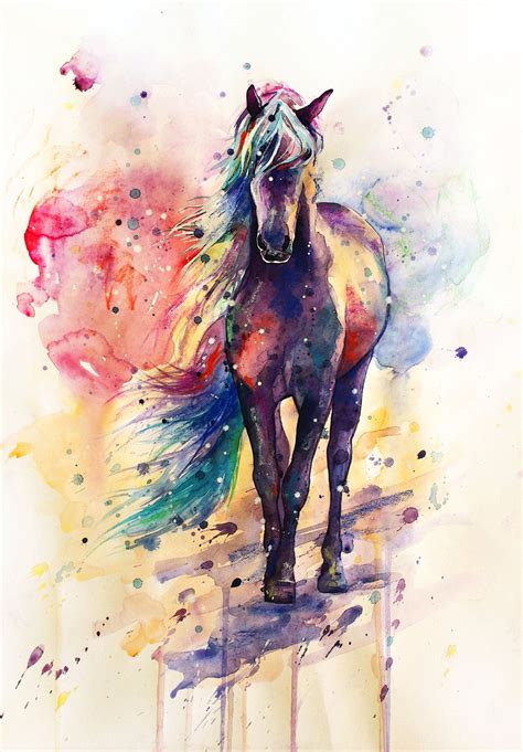 30 by ElenaShved on DeviantArt | Watercolor horse, Horse painting, Art ...