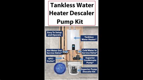 Descale Tankless Water Heater with Superior Pump 91660 Descaler Kit ...