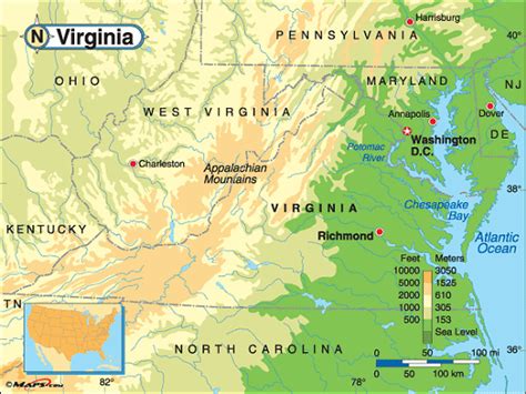 Virginia Base and Elevation Maps