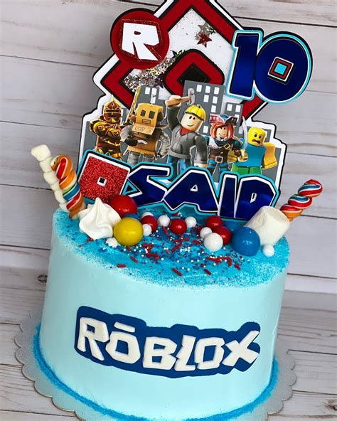 Roblox Boy Cake Topper Shaker, Roblox Birthday Party, Roblox Party ...