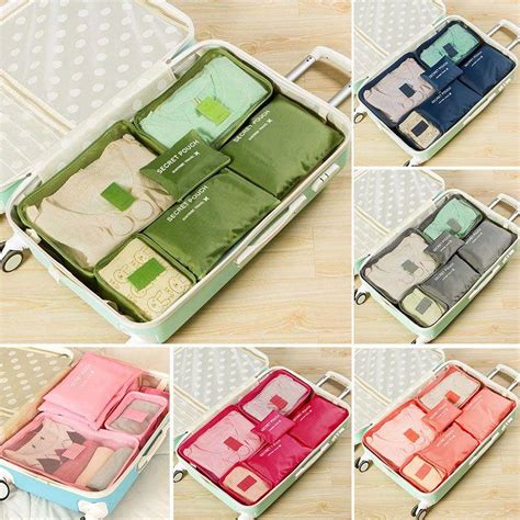 Buy 6PcsTravel Organizer Clothes Storage Bag Suitcase Packing Set Luggage Organizer Cube Bag at ...