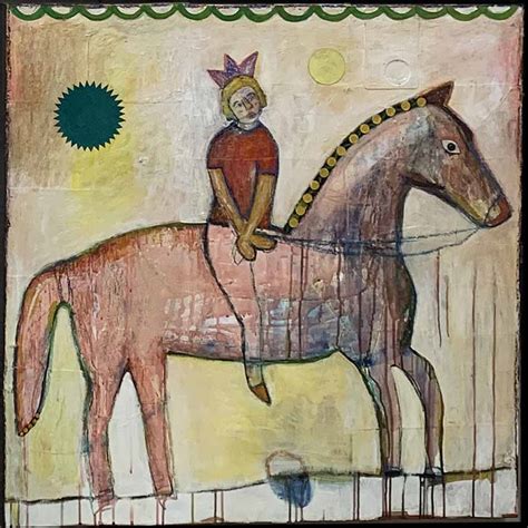 Pink Horse Rider Painting | Jill Mayberg