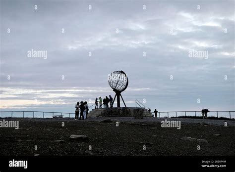 Norway. Nordkapp. Globe Monument Stock Photo - Alamy