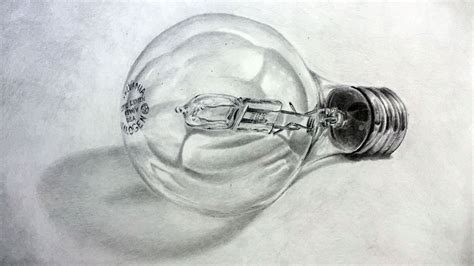 How to Draw with Graphite Pencils - Realistic Light Bulb - YouTube