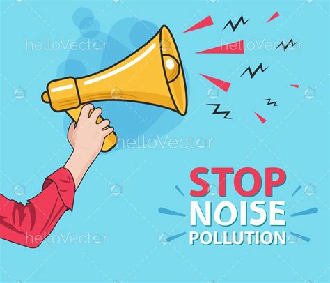 Stop noise pollution illustration - Download Graphics & Vectors