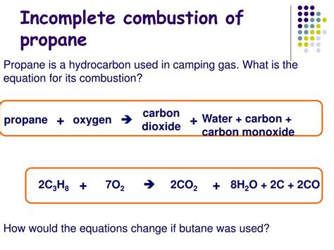 Impressive Incomplete Combustion Of Butane Equation Writing And Balancing Chemical Equations ...