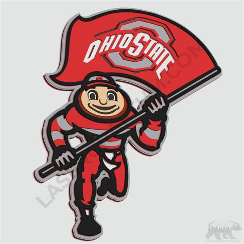 Ohio State University Mascot Layered Design for cutting - LaserCraftum