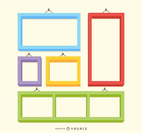 Colorful Frame Set Vector Download