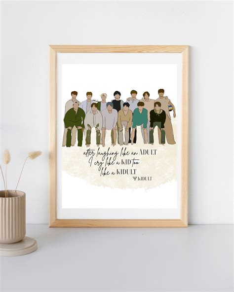 Seventeen Fan Made Illustration Kidult Quote | Etsy