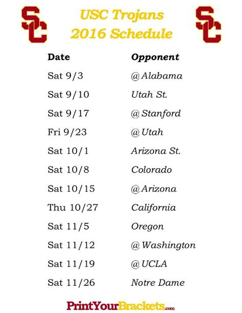 Usc Trojans Schedule 2024 Printable - Bengals Schedule 2024