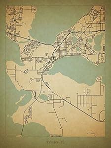 Amazon.com: Tavares, FL Map Poster: Posters & Prints