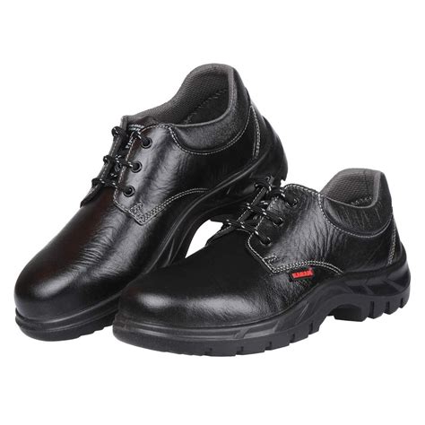 Black Synthetic Leather Industrial Safety Shoes, Rs 1150 /pair | ID ...