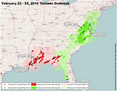 The largest tornado outbreaks of 2016 - ustornadoes.com