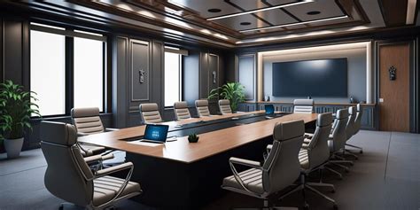 Premium Photo | Innovative and spacious executive conference room in a ...