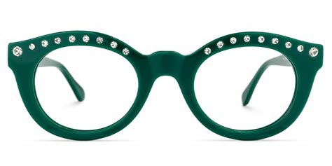 Round Green Eyeglasses | Vooglam.com