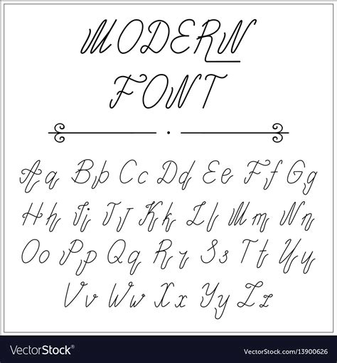 Handwritten lettering font alphabet Royalty Free Vector