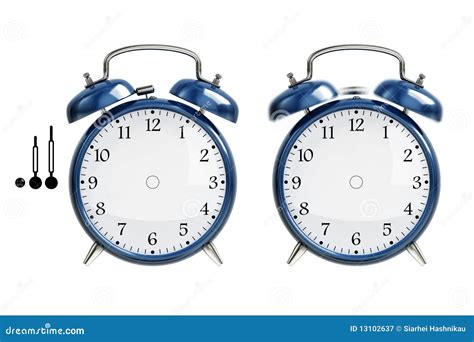 Set of blue alarm clock stock image. Image of alarm, cutout - 13102637