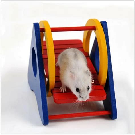 Lovely Natural Wooden Hamster Cage Hamster Toy Gerbil Cages&Accessories Chew Toys For Hamster ...