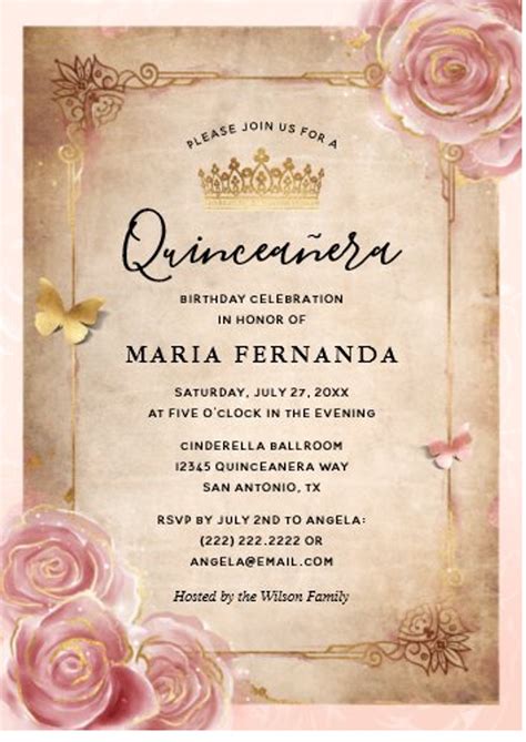 Quinceanera Invitations - 15 Invitations - Invitaciones para Quinceaneras