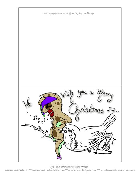 Free Printable Funny Christmas Cards Cartoon Animals , Original Art by Echo at… | Christmas card ...