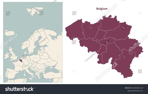 Belgium Map Map Belgium Neighboring Countries Stock Vector (Royalty ...