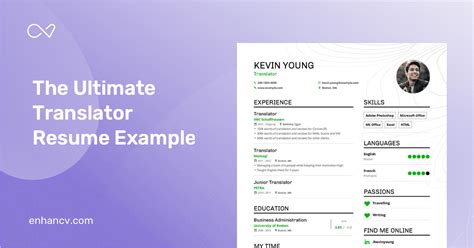 Translator Resume Example and Guide for 2019