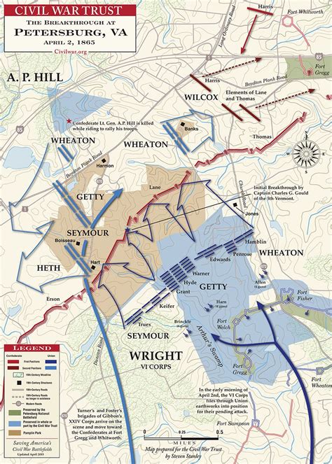 The Breakthrough at Petersburg, April 2, 1865 | Civil war history ...