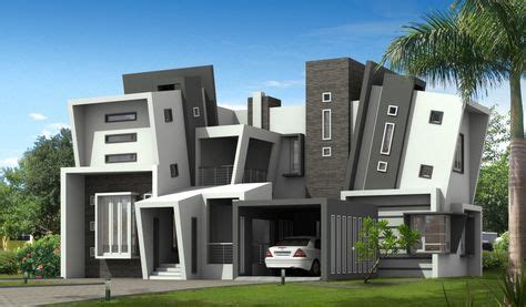 Modern Exterior House Design In White Also Grey Paint Color For Unique House | Kerala house ...