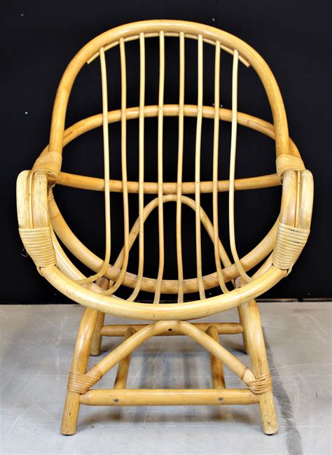 Vintage bamboo lounge chair | #106813