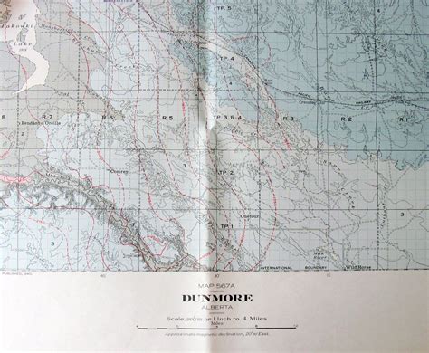 Geological Survey Map in Colour. Map 567a Dunmore, Alberta (Fold-Out)