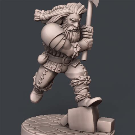 3D Printable Human Barbarian by Stonehaven Miniatures