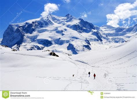 Hiking Way at Matterhorn stock image. Image of europe - 15395661