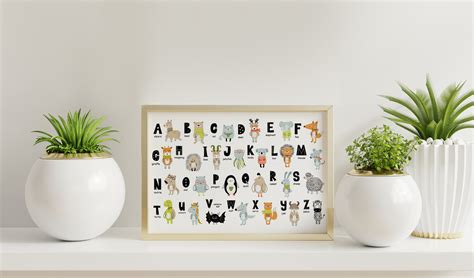 FREE Cute Animal ABC Alphabet Poster | Printable Hand Drawn Classroom Alphabet Poster - Posh Park