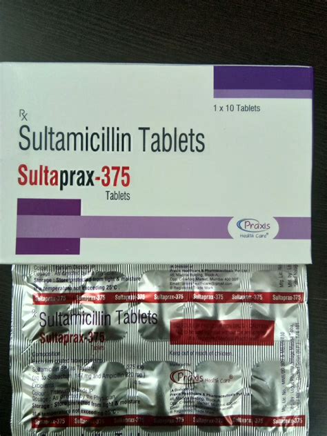 Sultamicillin-375 Tablets Supplier & Distributor,Rajasthan,India