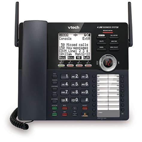 VTech AM18447 Main Console 4-Line Expandable Small Business Office Phone System with Answering ...