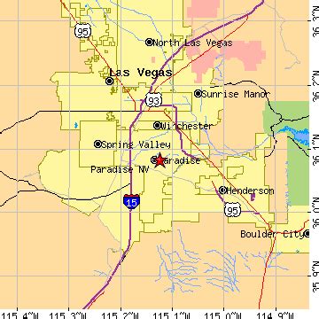 Paradise, Nevada (NV) ~ population data, races, housing & economy