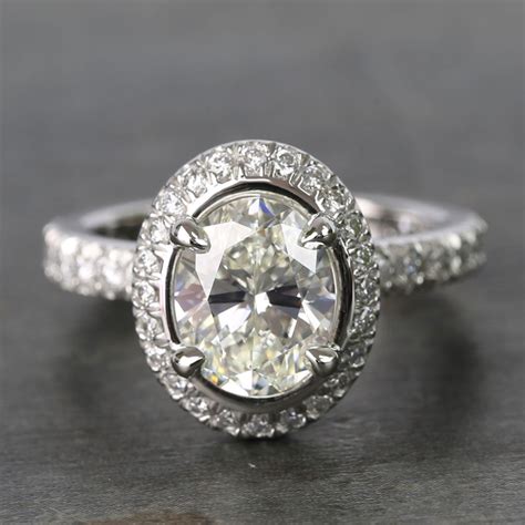 2 Carat Oval Diamond Ring - Custom Halo Setting