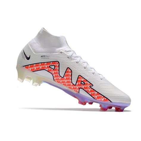 Bota Nike Air Zoom Mercurial Superfly 9 Elite FG Blanco Rojo Negro