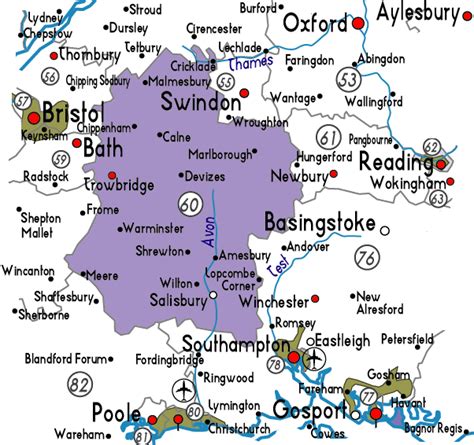 Map of Wiltshire in England - Useful information about Wiltshire | Wiltshire, Map, Map of britain