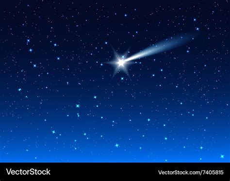 Night sky star drops in night sky make wish Vector Image